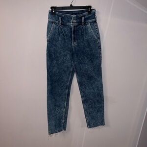 Navy blue ultra high rise mom jean Hollister vintage stretch 5R W27 L27